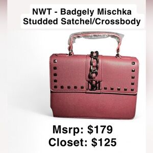 NWT - Badgely Mischka Crossbody in Plum